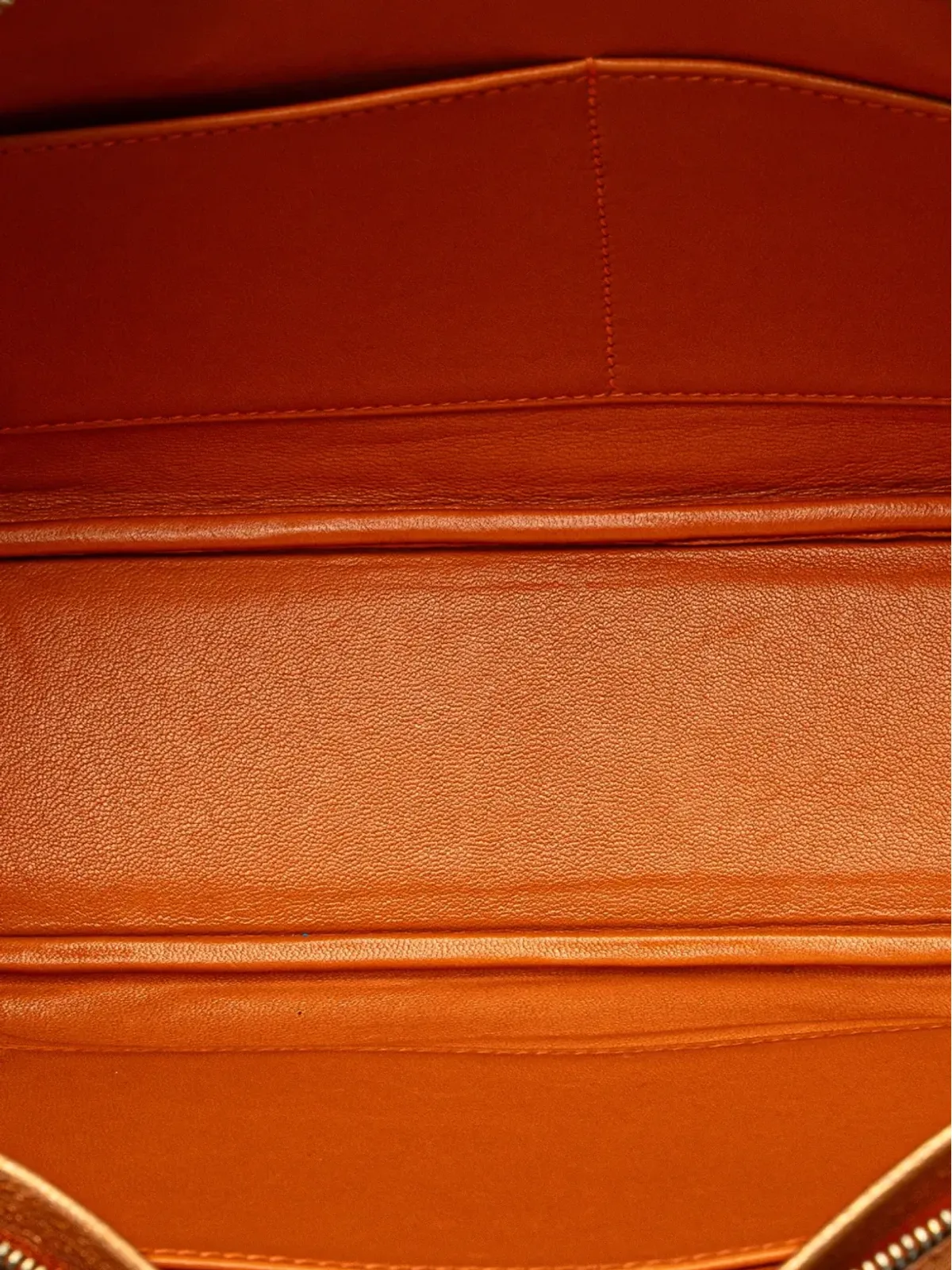 Hermès ビンテージ 2004 メタリック チェーヴル・コロマンダル プルム エラン28 ハンドバッグ - オレンジ - 画像5