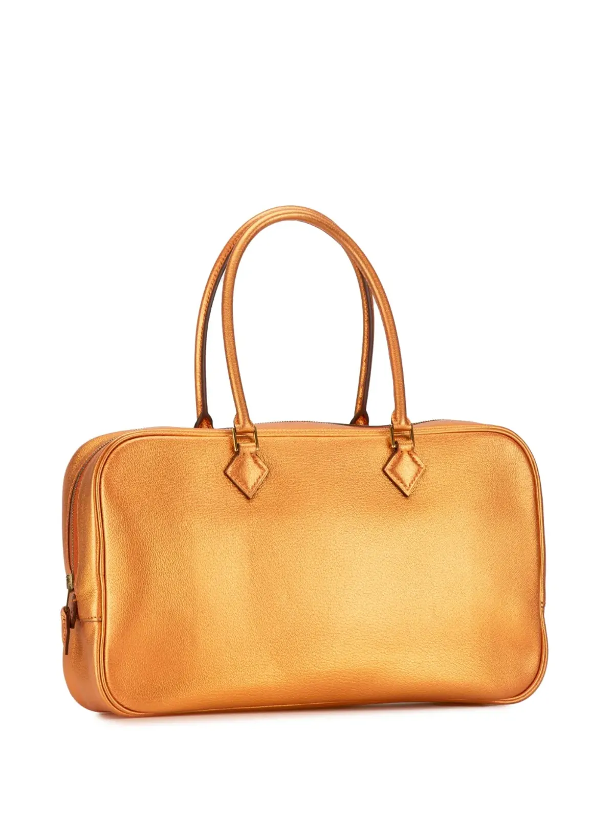 Hermès ビンテージ 2004 メタリック チェーヴル・コロマンダル プルム エラン28 ハンドバッグ - オレンジ - 画像3