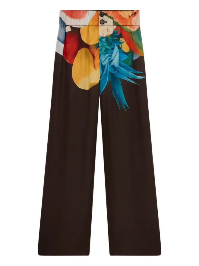 Donde Esteban Donde Esteban サルピコン ワイドレッグパンツ ブラウンの商品画像