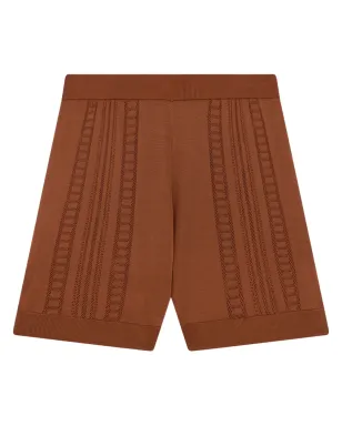 Donde Esteban Guayabera knitted shorts - Brown - サムネイル1