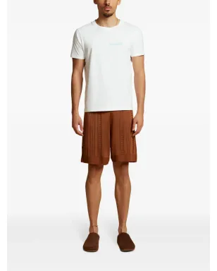 Donde Esteban Guayabera knitted shorts - Brown - サムネイル2