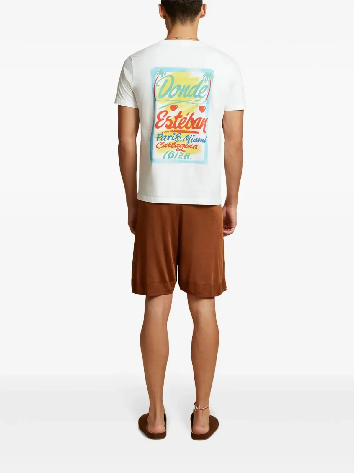 Donde Esteban Guayabera knitted shorts - Brown - 画像4