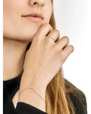 Jewels Aficionado 18ktイエローゴールド クローバー ダイヤモンド ブレスレット - サムネイル3