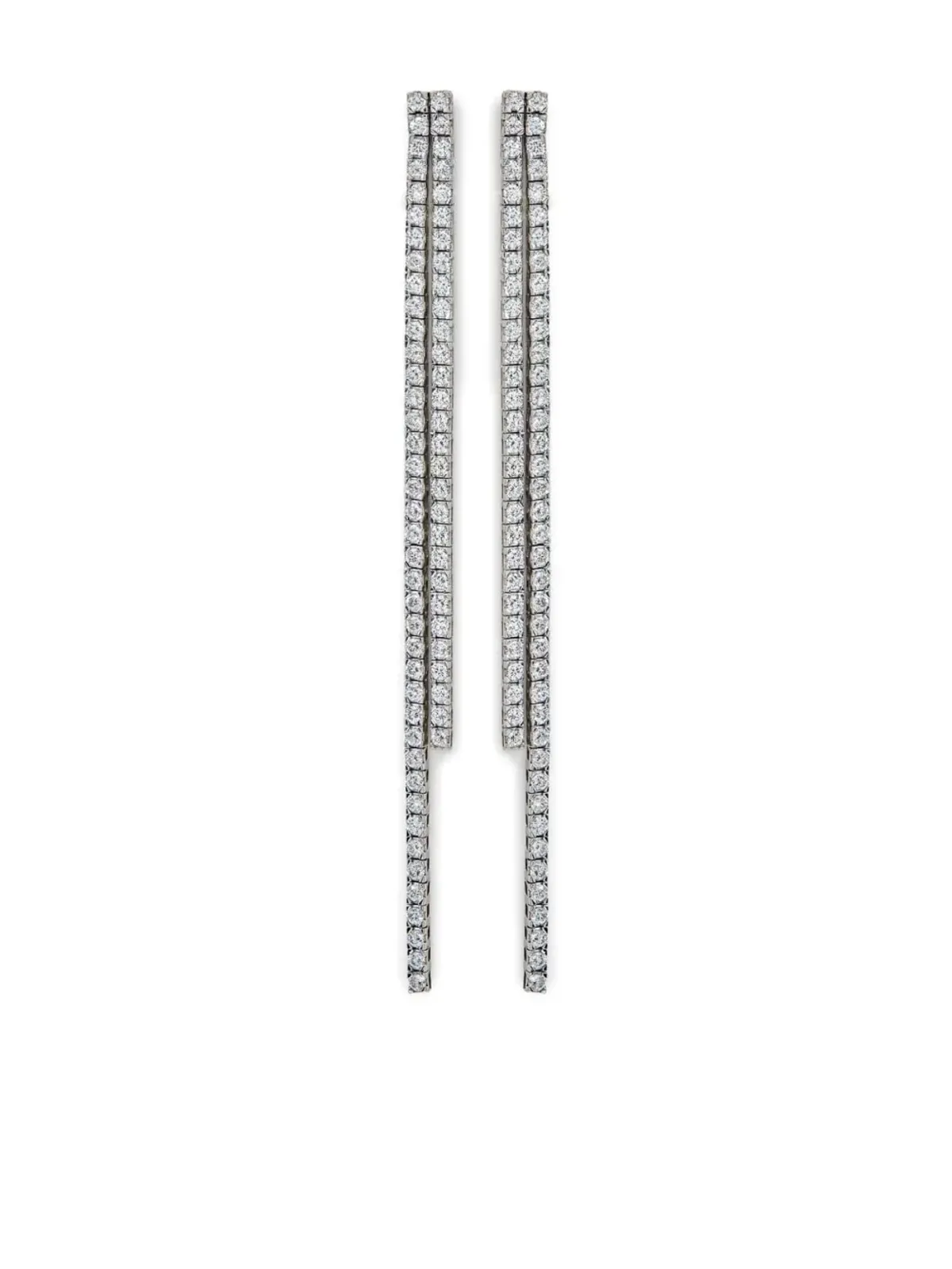 Jewels Aficionado 18ktホワイトゴールド ダイヤモンド ドロップピアス - 画像1
