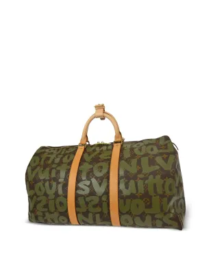 Louis Vuitton ビンテージ × スティーブン・スプラウス 2001 Keepall 50 トラベルバッグ - ブラウン - サムネイル2