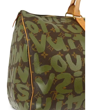 Louis Vuitton ビンテージ × スティーブン・スプラウス 2001 Keepall 50 トラベルバッグ - ブラウン - サムネイル3