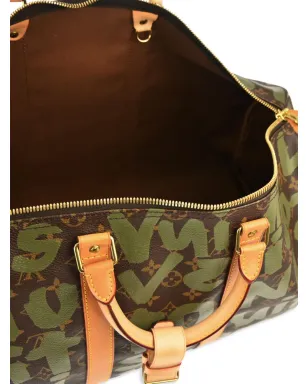 Louis Vuitton ビンテージ × スティーブン・スプラウス 2001 Keepall 50 トラベルバッグ - ブラウン - サムネイル4