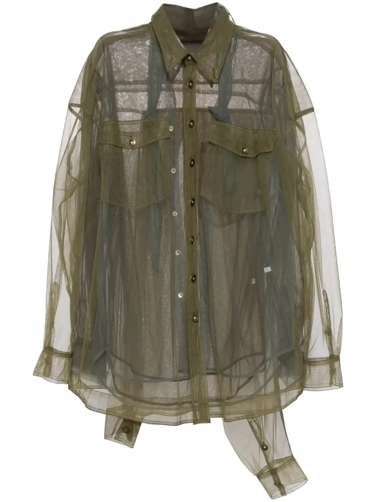 ACT Nº1 sheer layered shirt - Blue - 画像1