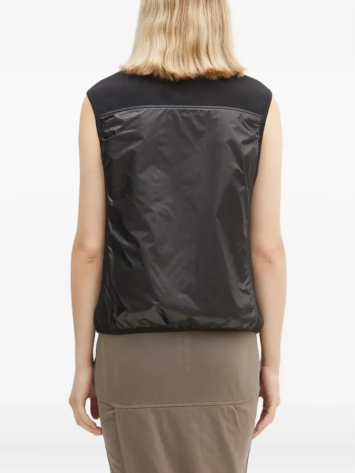 Y-3 パネル入りキルティング ノースリーブ ジレ - ブラック - 画像3