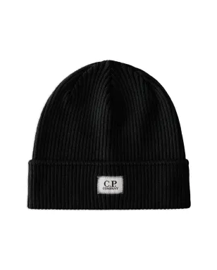 C.P. Company Kids ロゴパッチコットンビーニー - サムネイル1
