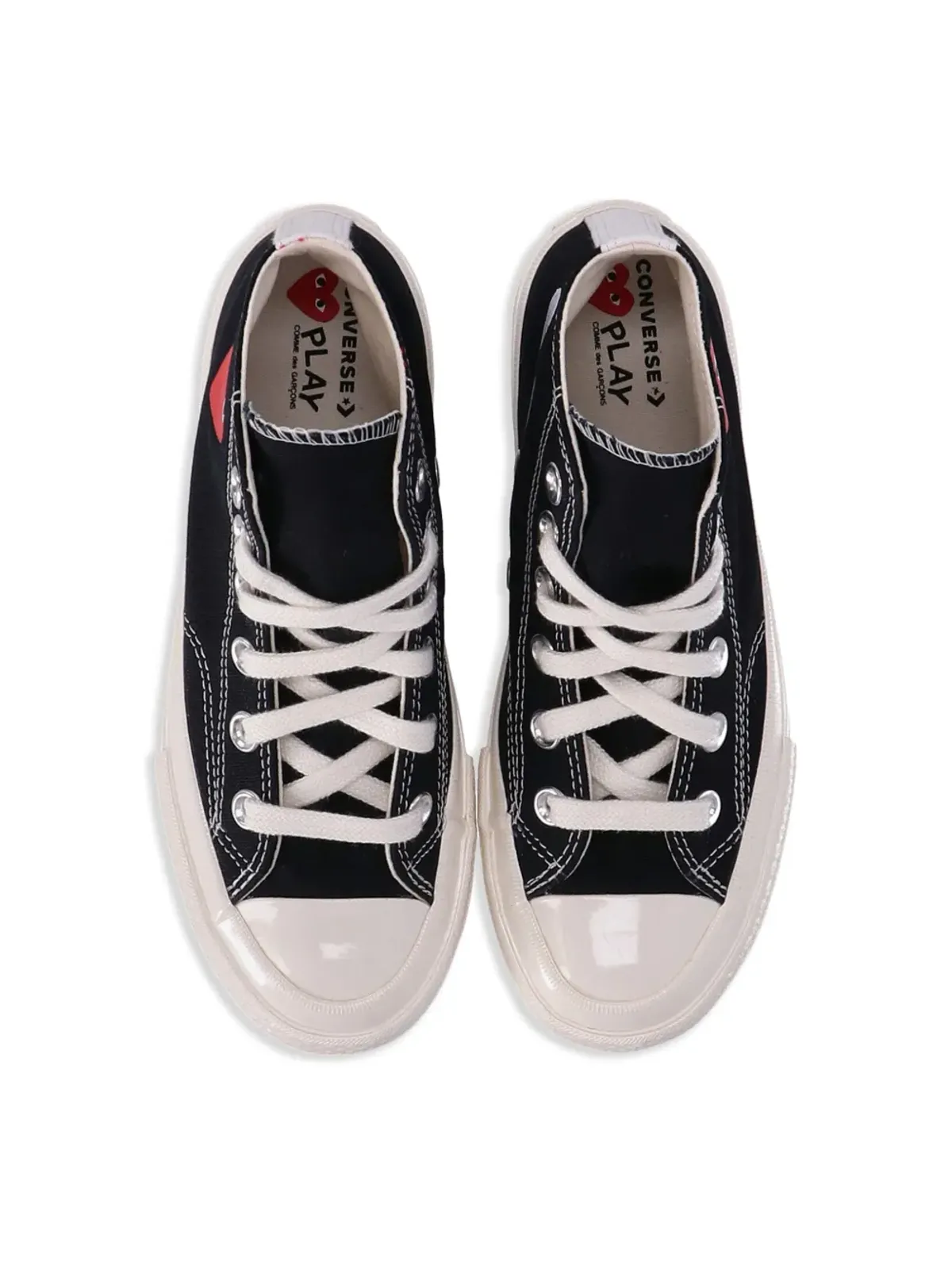 Comme Des Garçons Play Kids x Converse ロゴプリントスニーカー - ブラック - 画像5