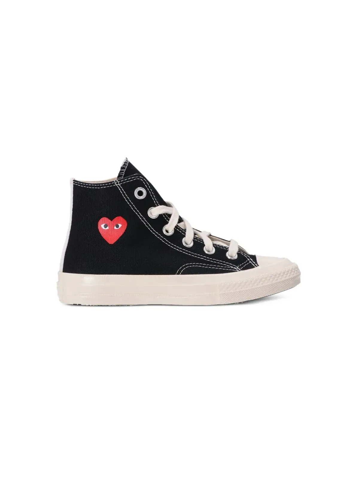 Comme Des Garçons Play Kids x Converse ロゴプリントスニーカー - ブラック - 画像2