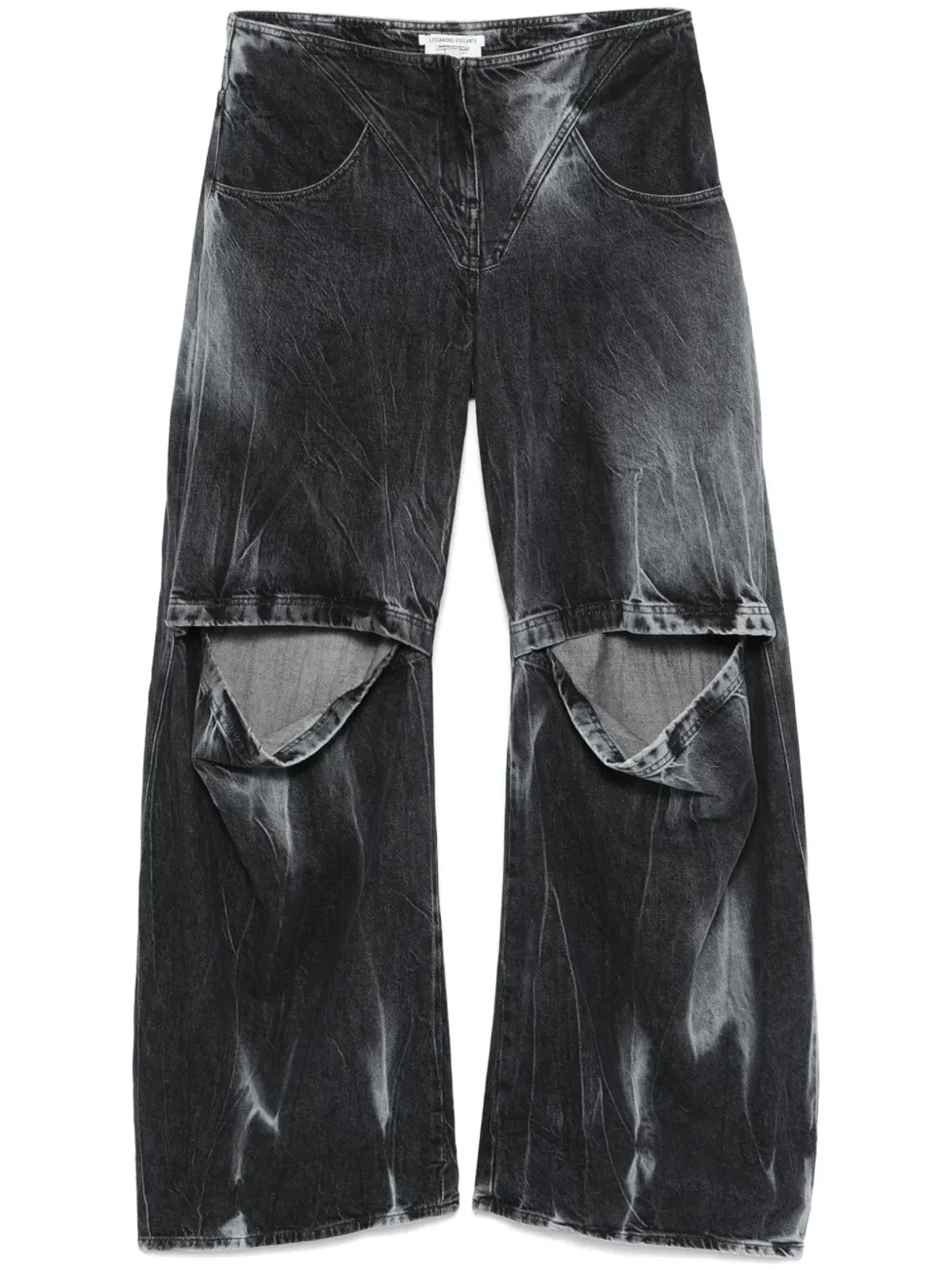 ALESSANDRO VIGILANTE cut-out jeans - Blue - 画像1