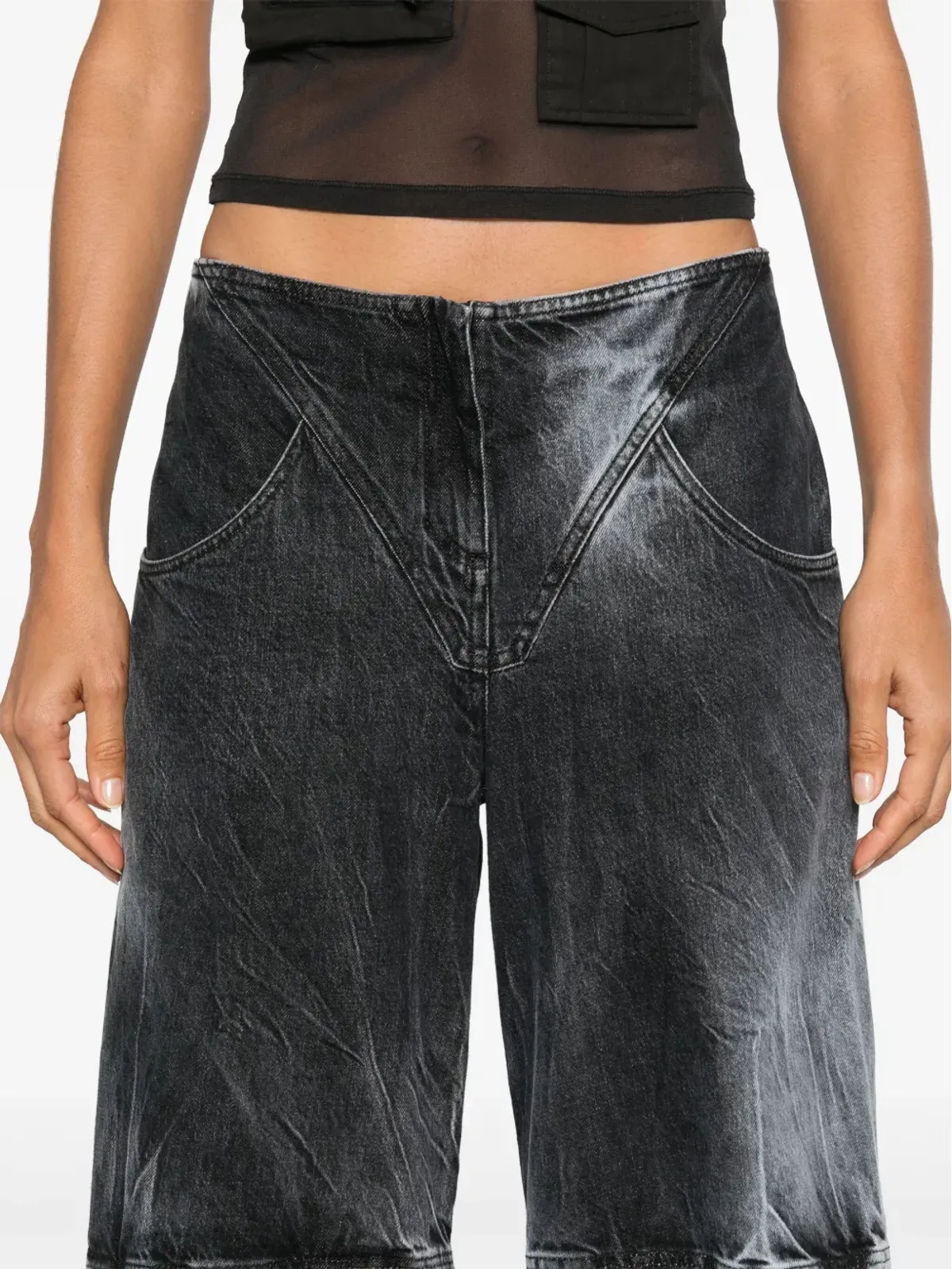 ALESSANDRO VIGILANTE cut-out jeans - Blue - 画像5