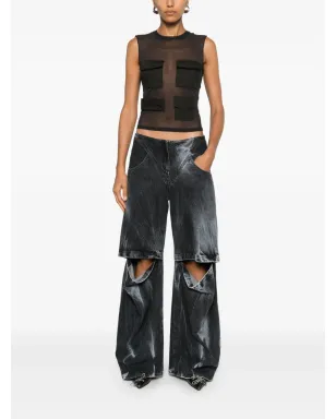 ALESSANDRO VIGILANTE cut-out jeans - Blue - サムネイル2