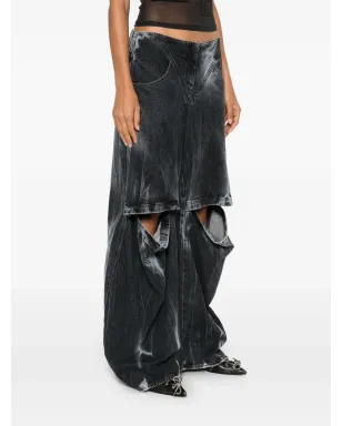 ALESSANDRO VIGILANTE cut-out jeans - Blue - サムネイル3