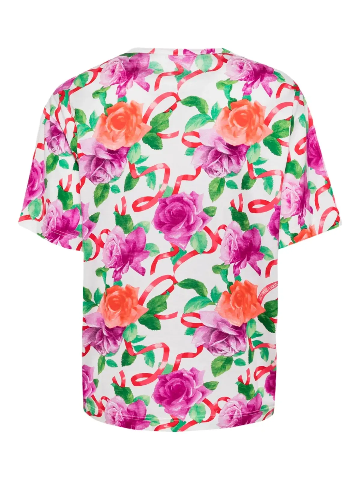 Hermès ビンテージ 1990-2000年代 花柄プリント 半袖Tシャツ - パープル - 画像2