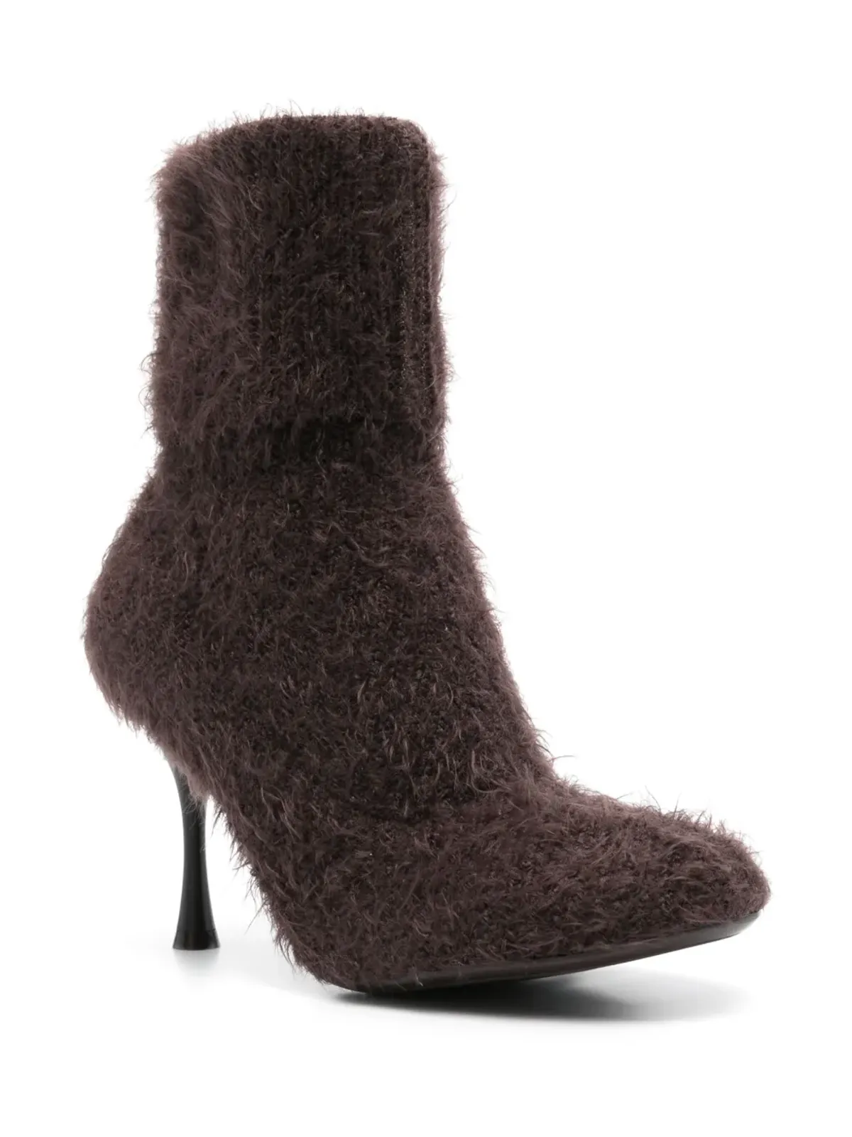 Gianvito Rossi 85mmニットアンクルブーツ - ブラウン - 画像2