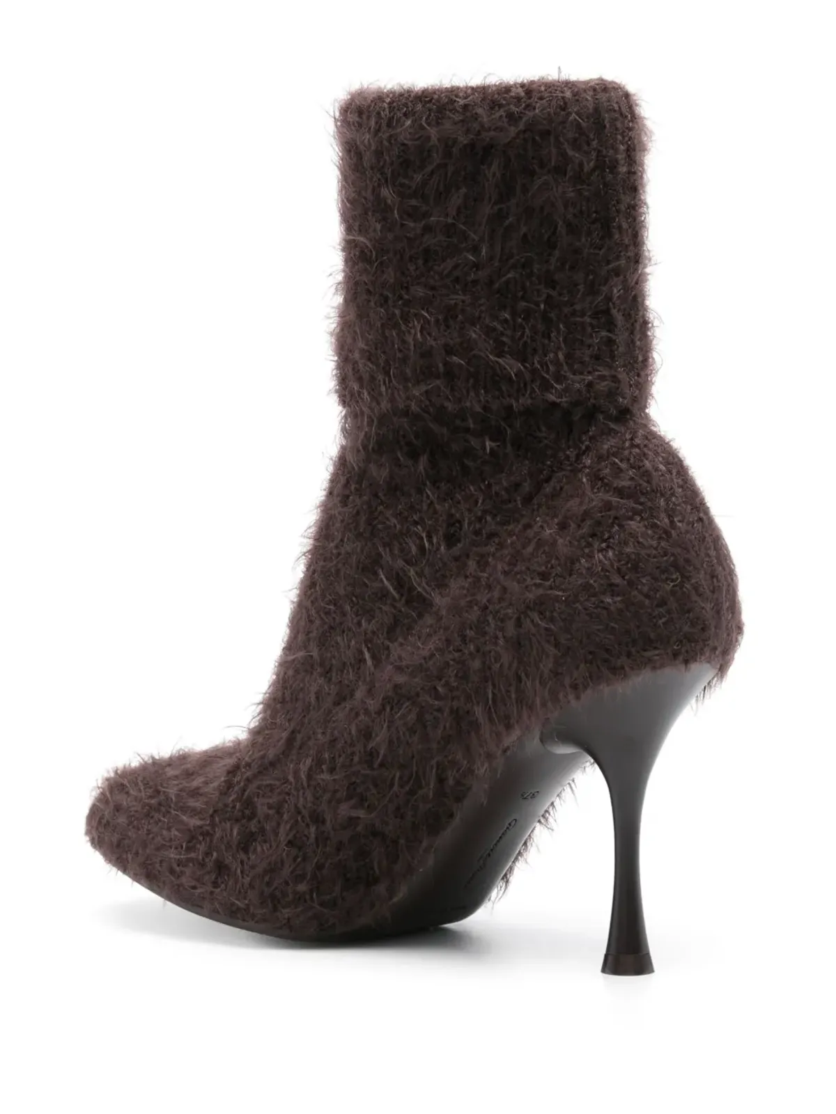 Gianvito Rossi 85mmニットアンクルブーツ - ブラウン - 画像3