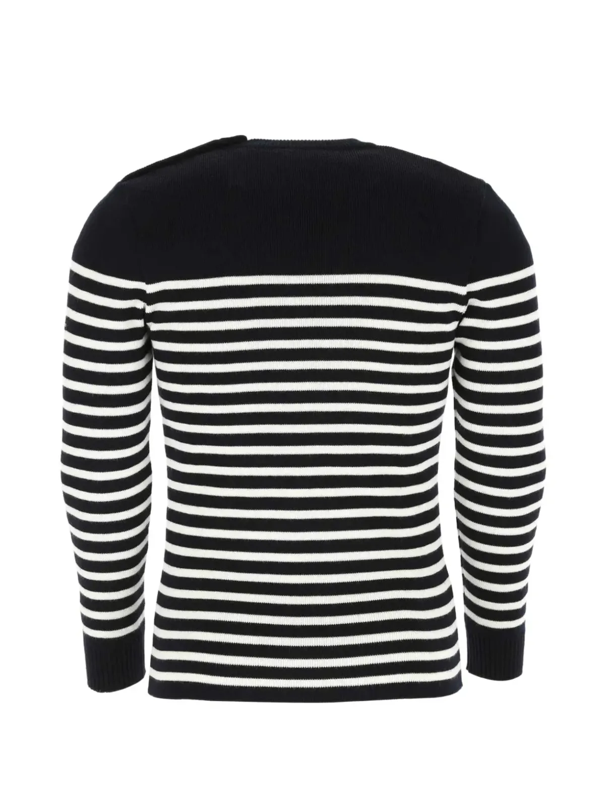 Saint James Rochefort button striped jumper - Blue - 画像2