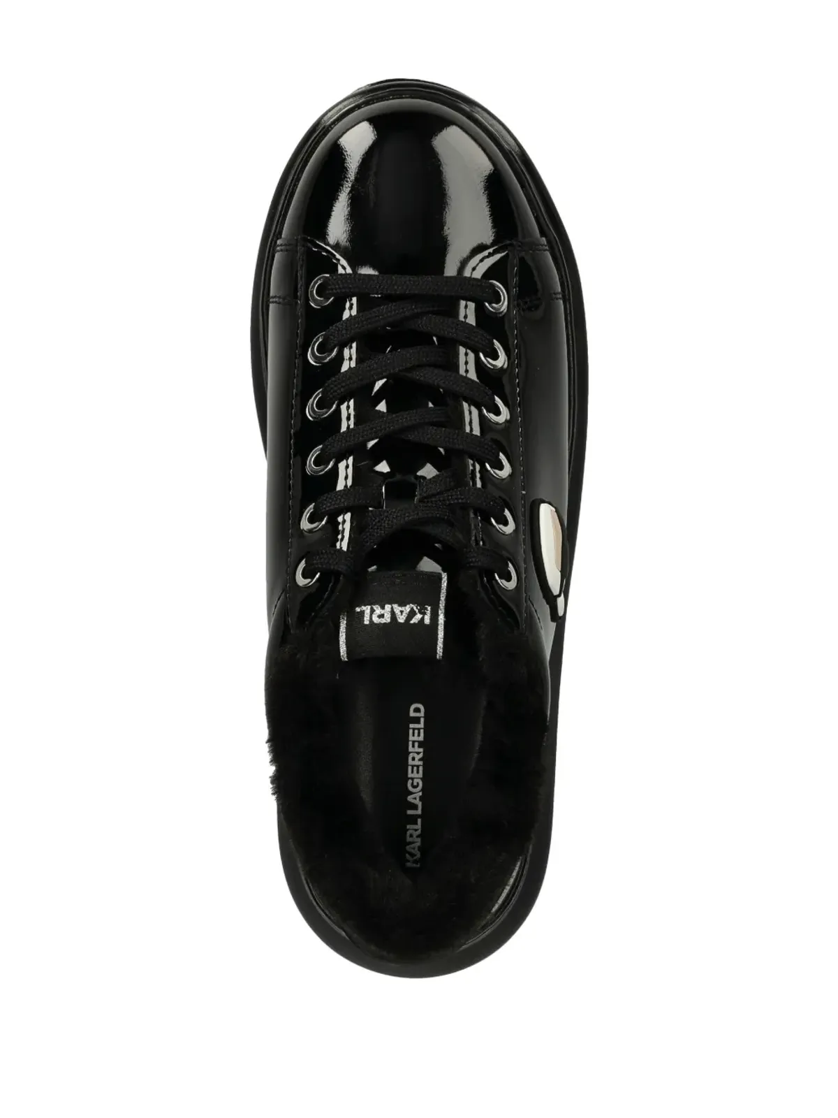 Karl Lagerfeld Ikonik NFT Kapri レザー スニーカー - ブラック - 画像4