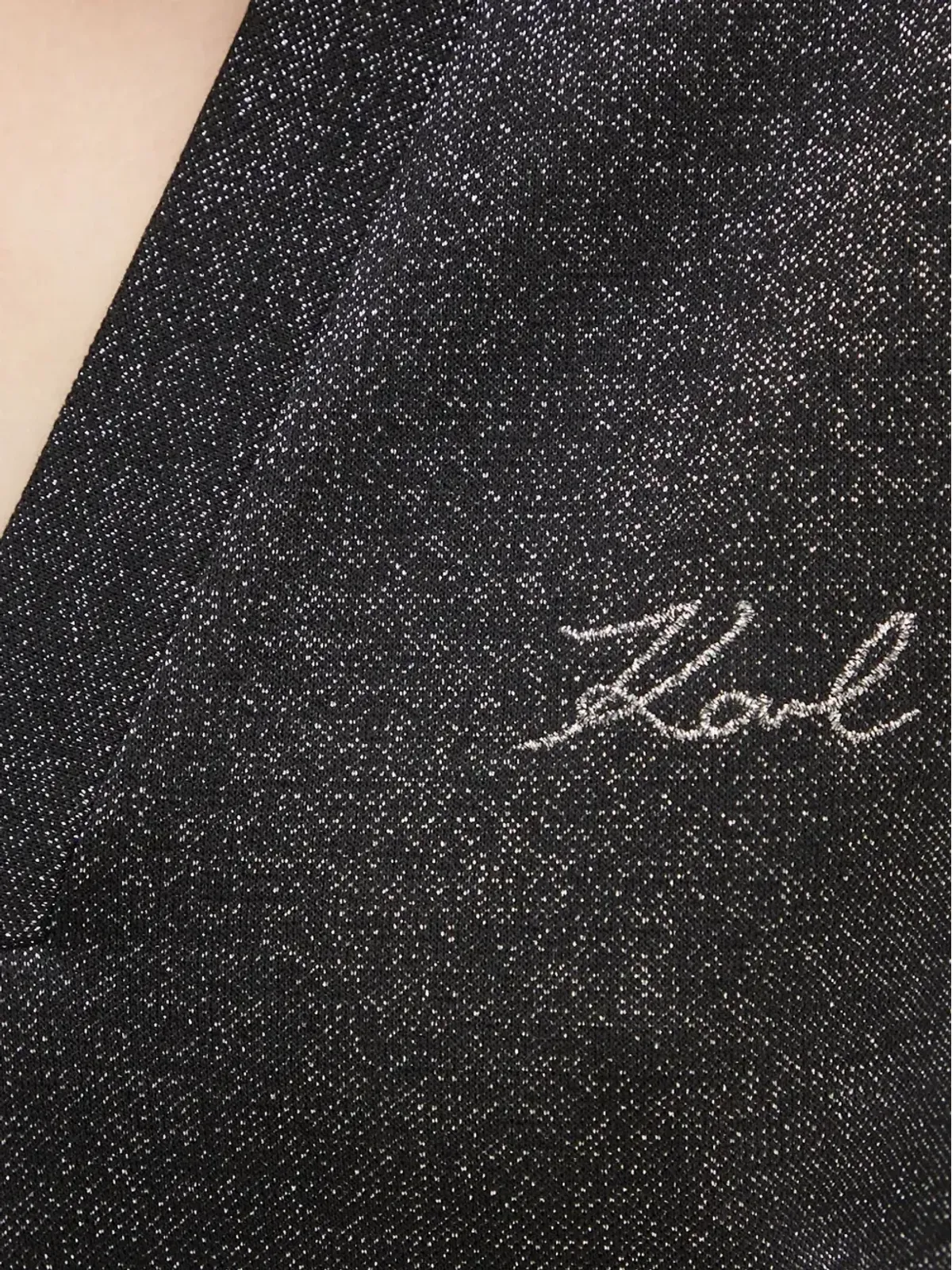 Karl Lagerfeld V-neck ロゴ刺繍 スウェットシャツ - 画像5