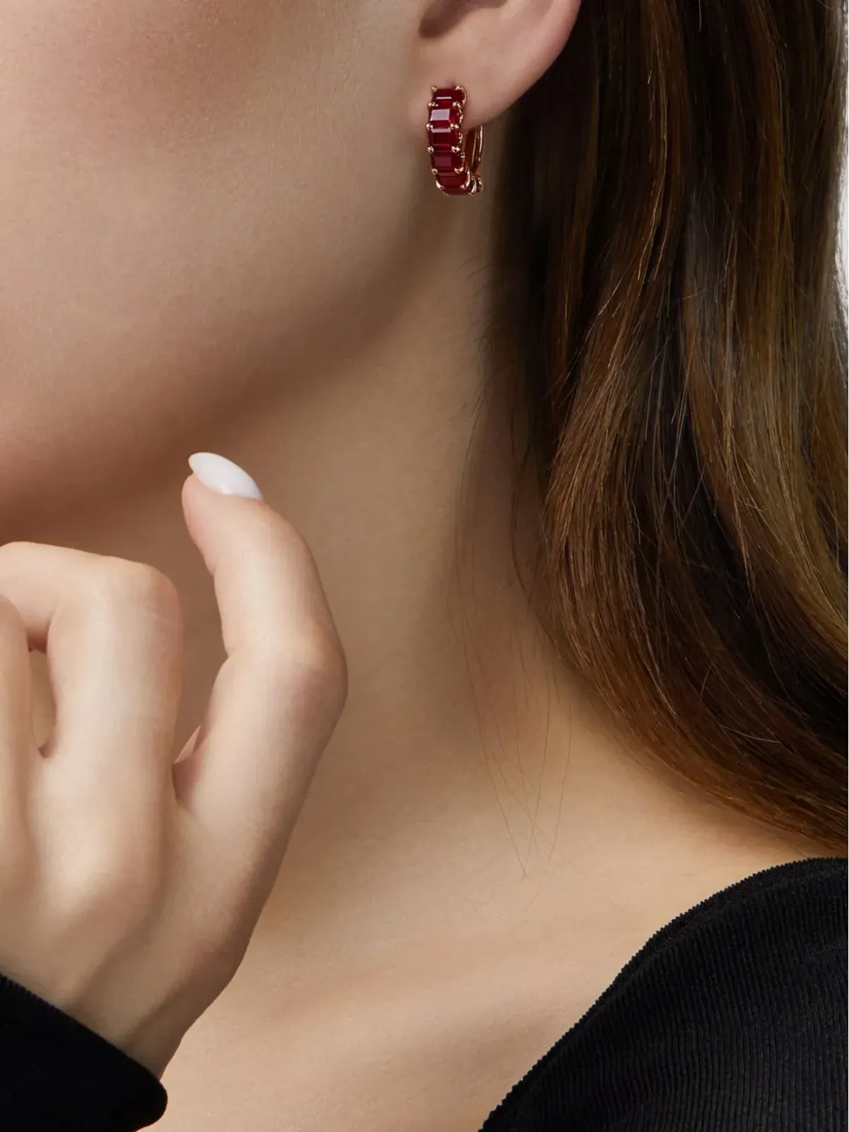 Jewels Aficionado 18K ローズゴールド ルビー フープイヤリング - ピンク - 画像3