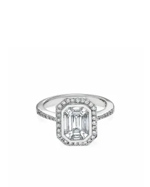 Jewels Aficionado 18金ホワイトゴールド ダイヤモンド ハローリング - シルバー - サムネイル2