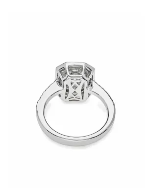 Jewels Aficionado 18金ホワイトゴールド ダイヤモンド ハローリング - シルバー - サムネイル3