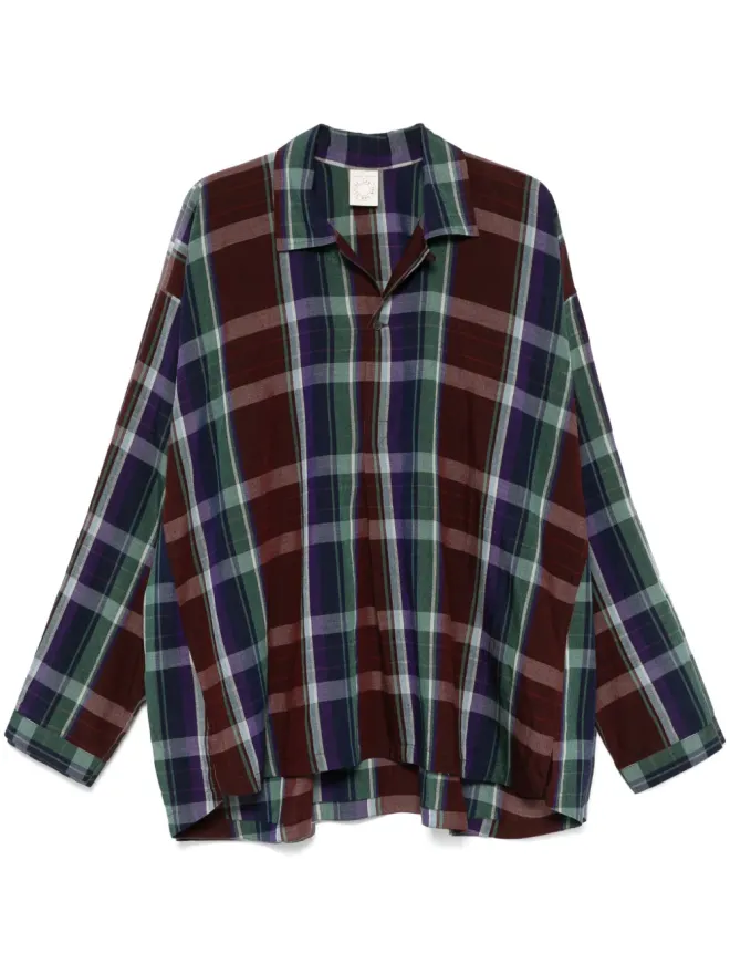 Jan-Jan Van Essche Jan Jan Van Essche マドラスチェックシャツ ブルーの商品画像