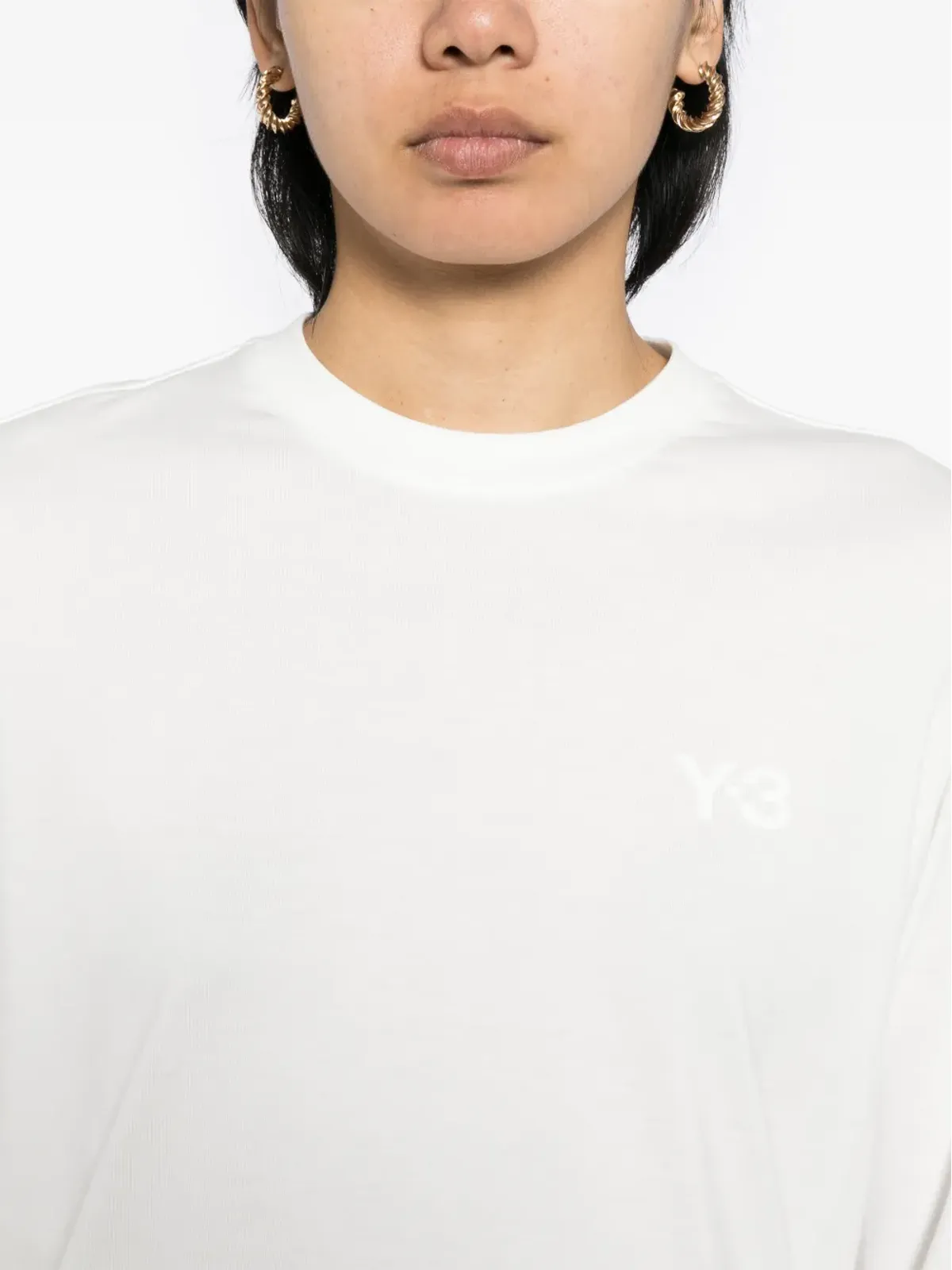 Y-3 ロゴプリント コットンTシャツ - ホワイト - 画像5