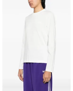 Y-3 ロゴプリント コットンTシャツ - ホワイト - サムネイル3