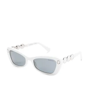 Swarovski Eyewear rectangle-frame sunglasses - White - サムネイル2