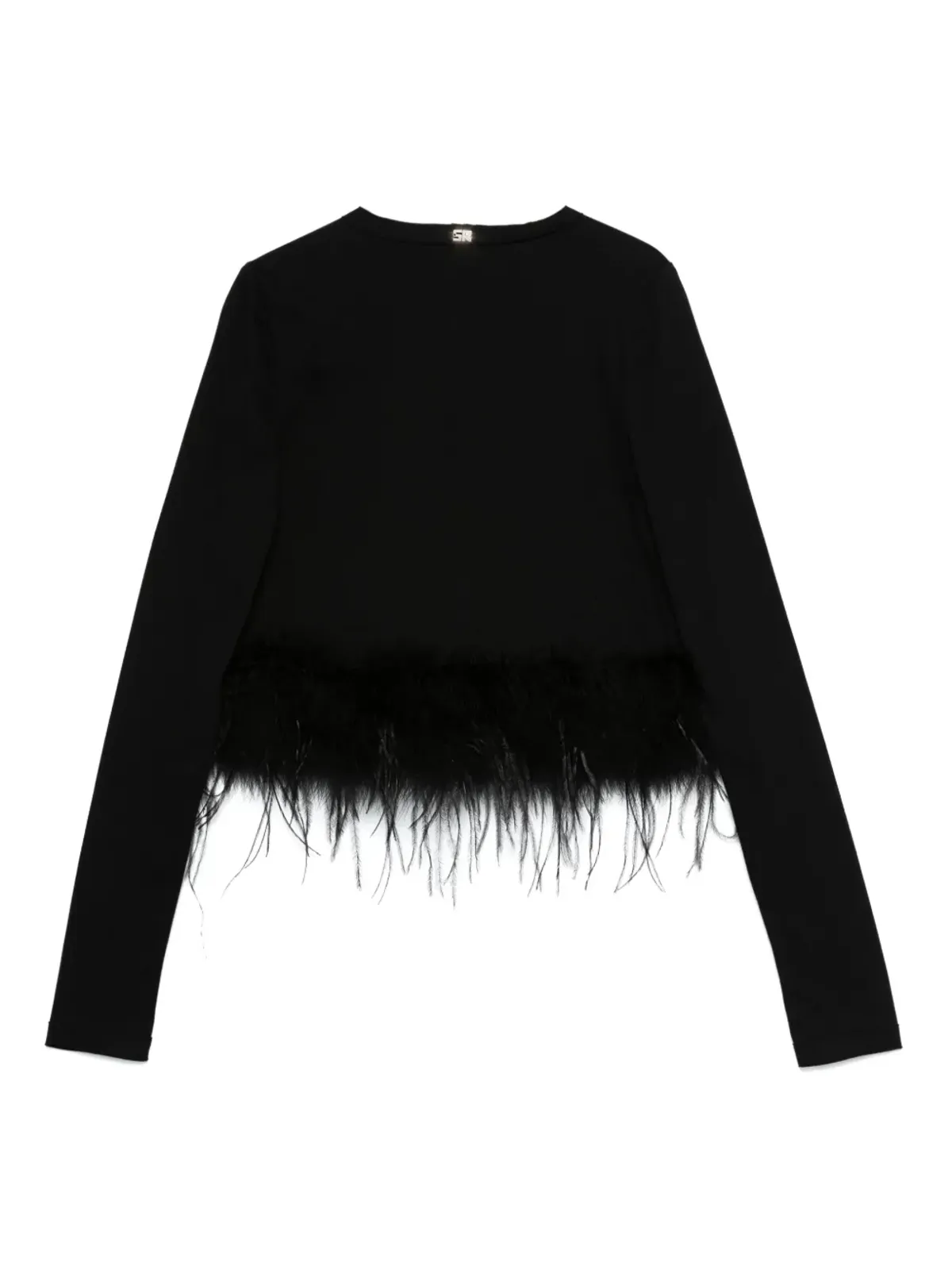 Sonia Rykiel 羽毛トリムトップ - 画像2