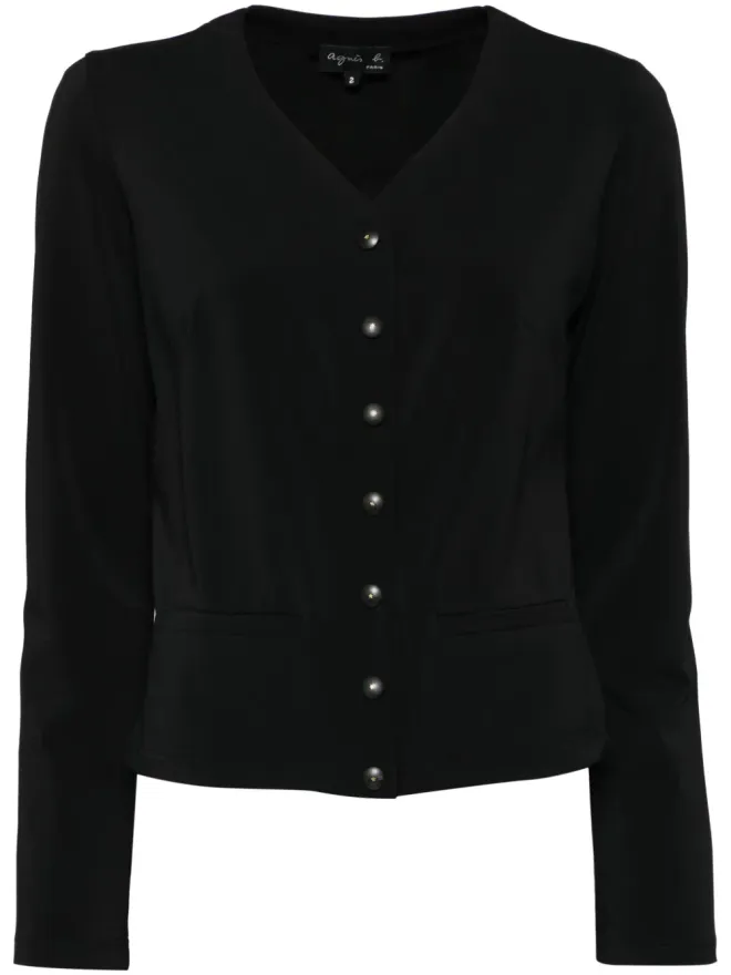 agnès b. agnès b. Vネック長袖カーディガンの商品画像