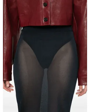 Saint Laurent ニット編みペンシルミディスカート ブルー - サムネイル5