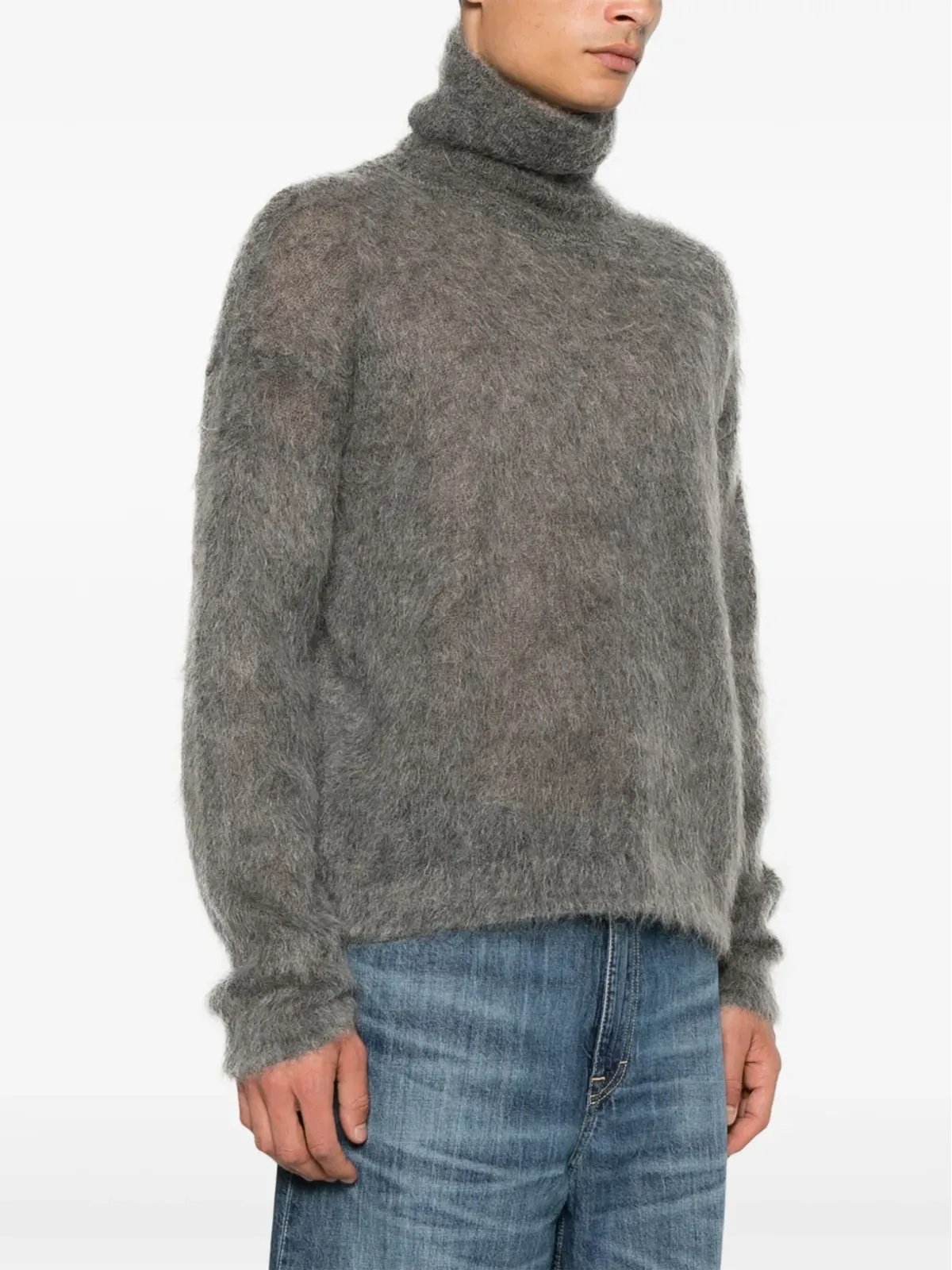 Saint Laurent ブラッシュドセーター - グレー - 画像3