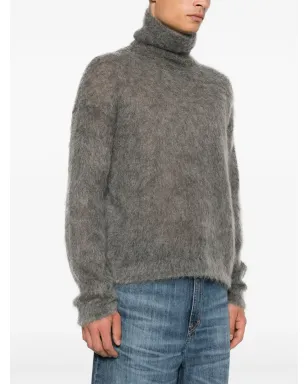 Saint Laurent ブラッシュドセーター - グレー - サムネイル3
