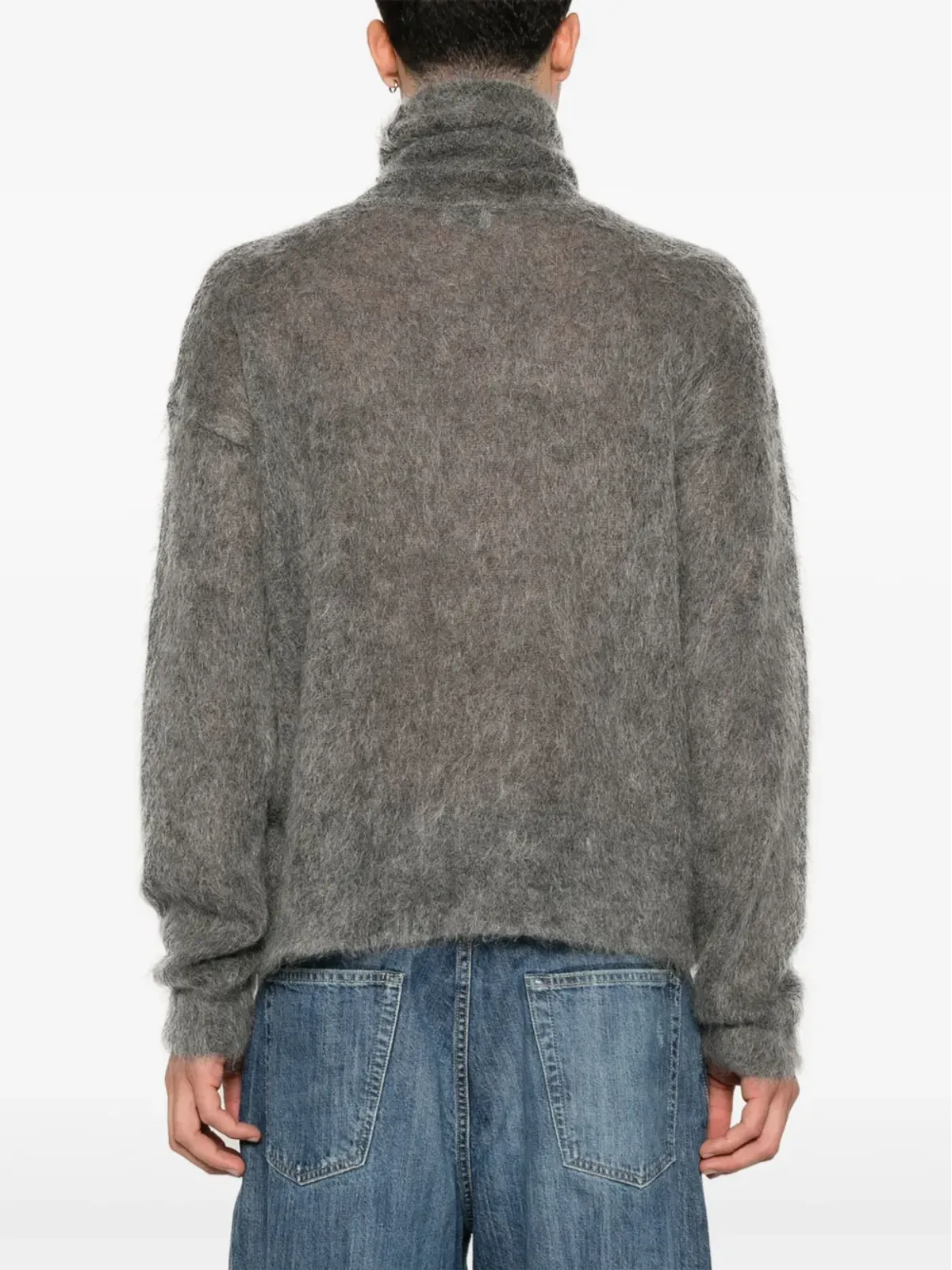 Saint Laurent ブラッシュドセーター - グレー - 画像4
