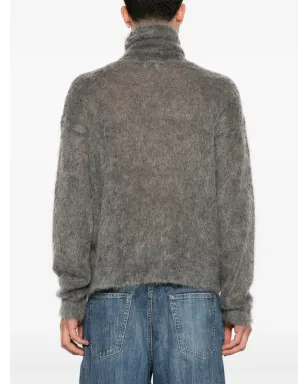 Saint Laurent ブラッシュドセーター - グレー - サムネイル4