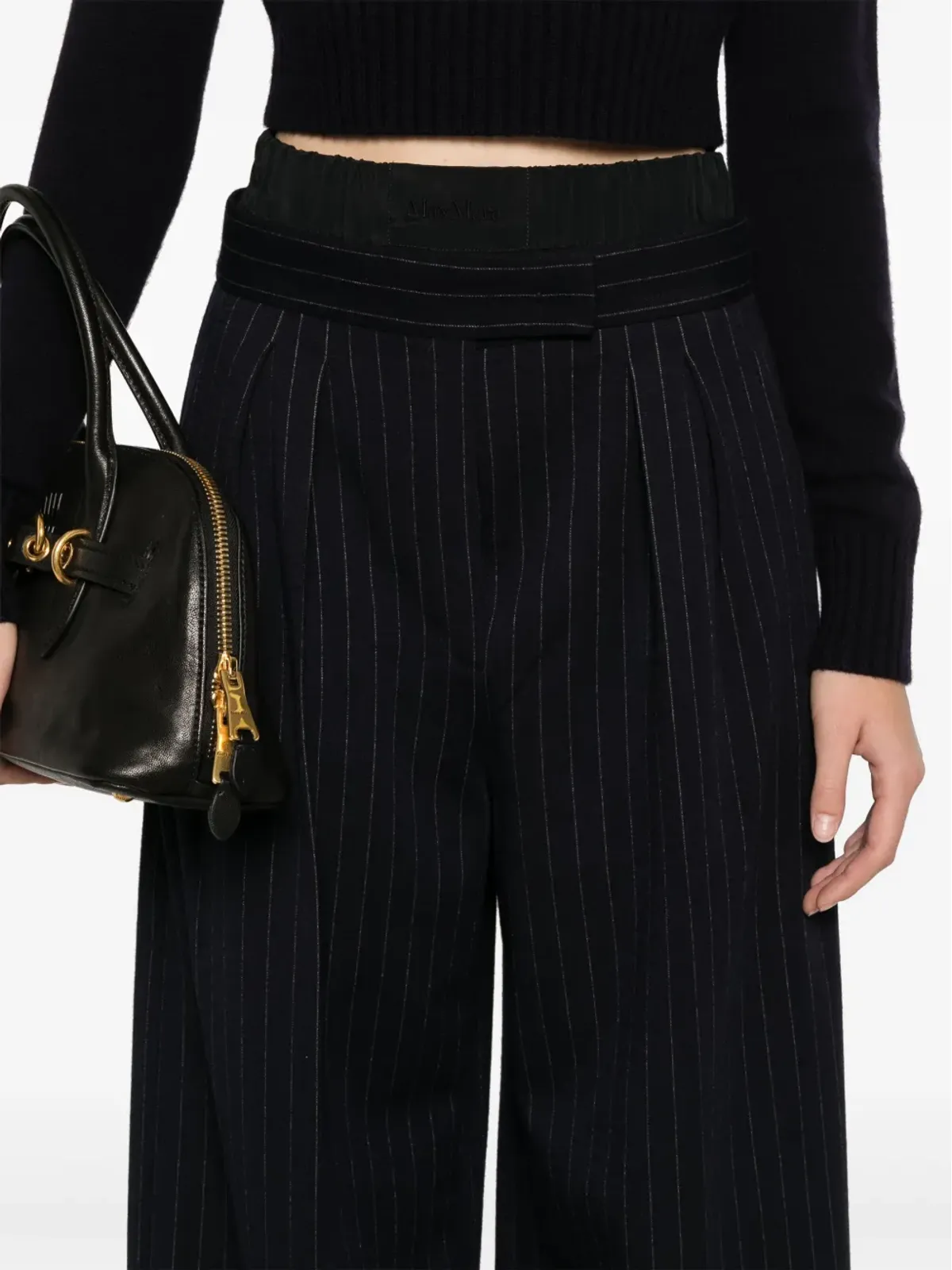Max Mara ピンストライプパンツ ブルー - 画像5