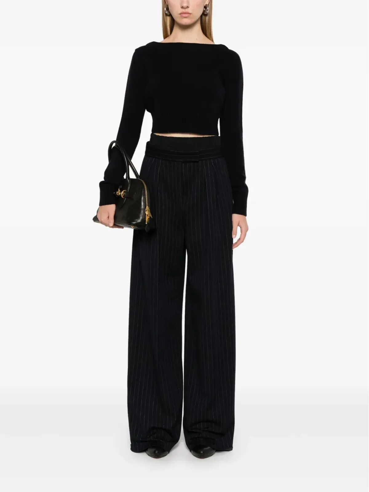 Max Mara ピンストライプパンツ ブルー - 画像2
