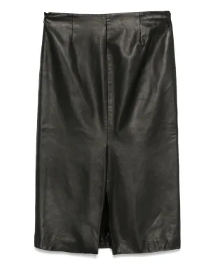 Gucci ビンテージ 2000年代 レザー ミニスカート - ブラック - サムネイル2