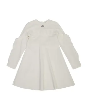 TWINSET Kids ロゴプレート付きフリルディテールのドレス - サムネイル1