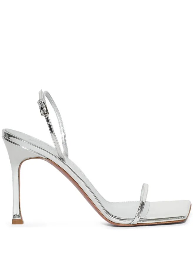 Amina Muaddi Amina Muaddi 95mm Maya pumps - Silverの商品画像