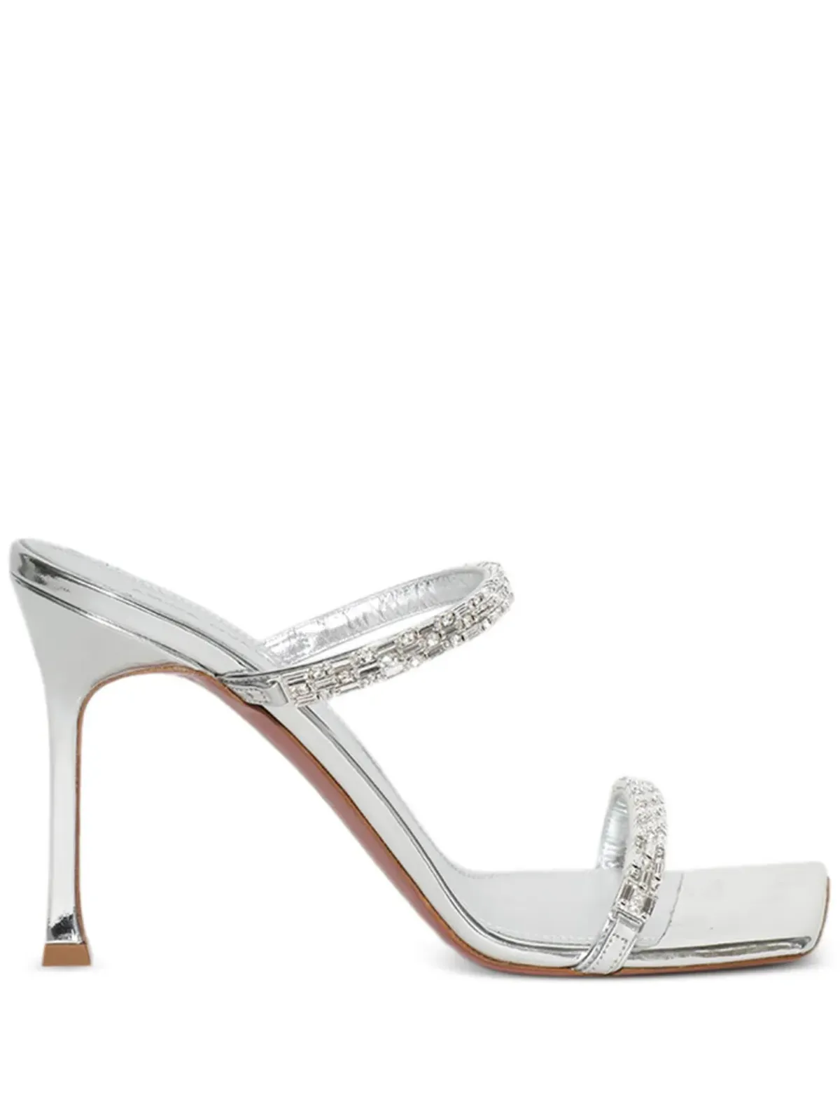 Amina Muaddi Diana mules - Silver - 画像1