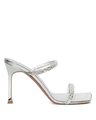 Amina Muaddi Diana mules - Silver - サムネイル1