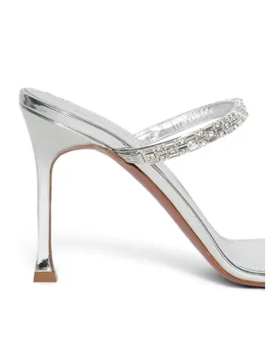 Amina Muaddi Diana mules - Silver - サムネイル2