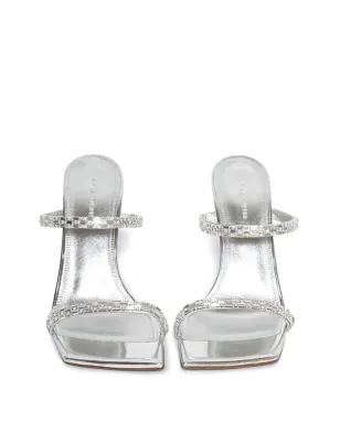 Amina Muaddi Diana mules - Silver - サムネイル3