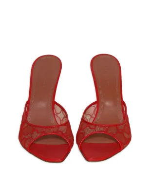 Amina Muaddi Alexa Lace Slipper サンダル - サムネイル3